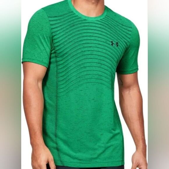 Men's UNDER ARMOUR UA SZ XL SEAMLESS WAVE SHORT SLEEVE SHIRT TOP - Picture 5 of 5